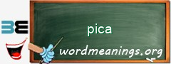 WordMeaning blackboard for pica